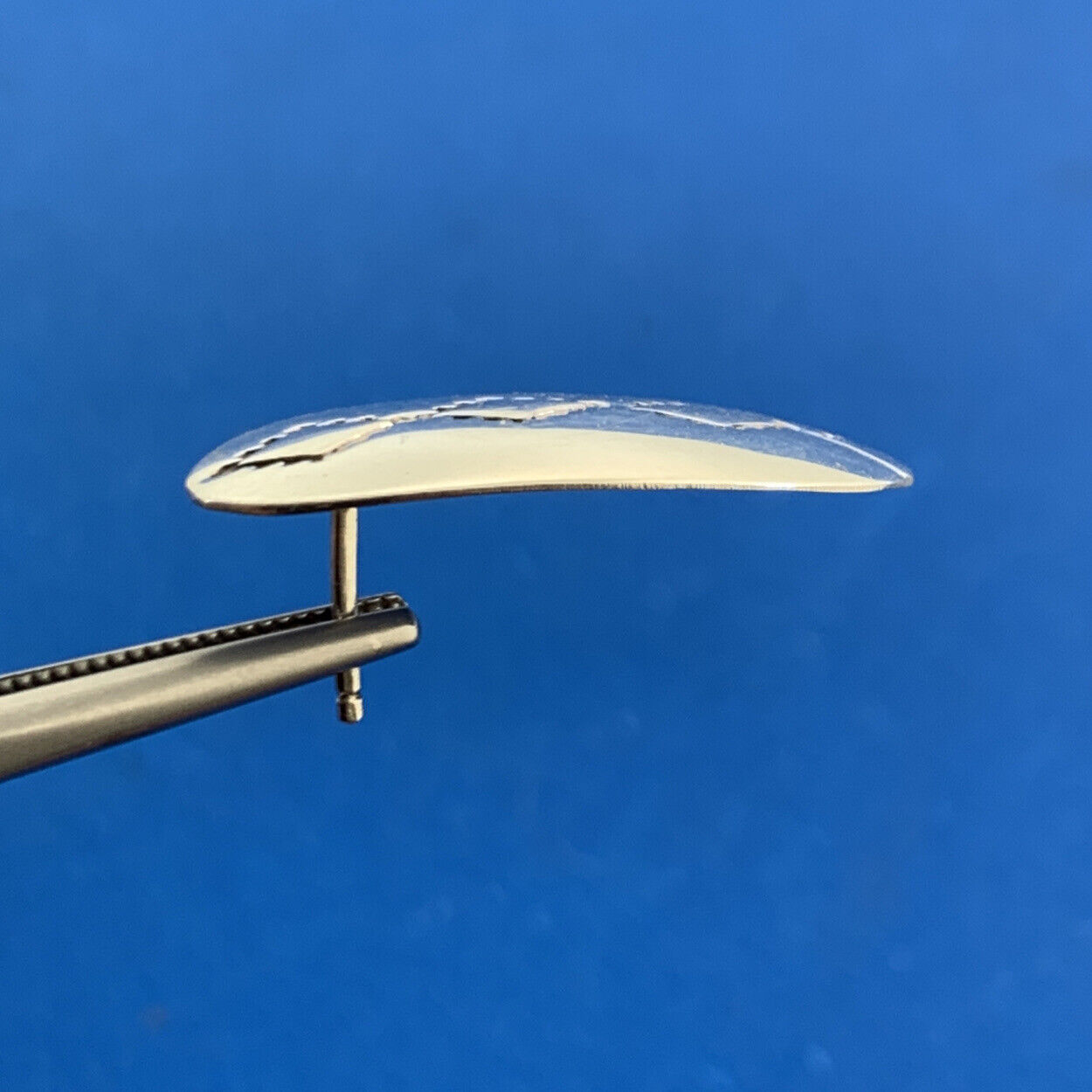 Signed Native American 925 sterling silver Oval Drop Stud Earrings