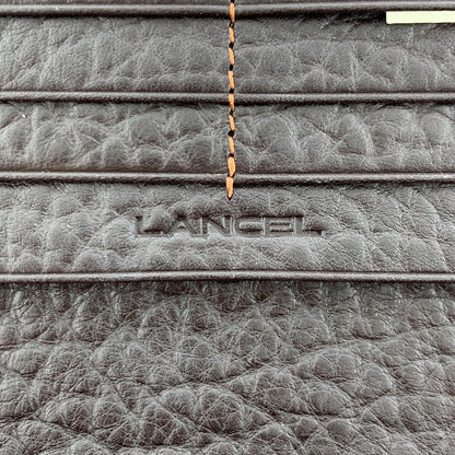Authentic Lancel Paris Pebbled Chocolate Leather Billfold Clutch New Without Tag