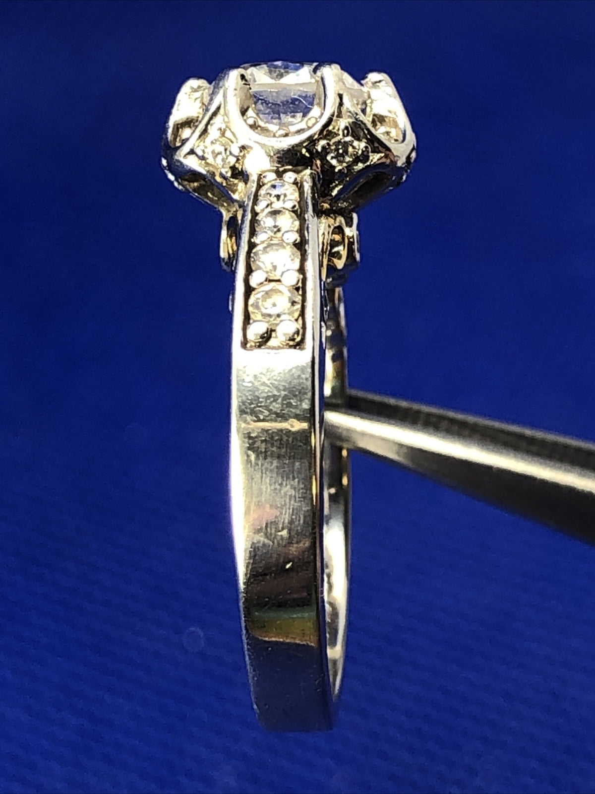 Designer Verragi 925 Sterling Silver Round Cubic Zirconia Engagement Ring