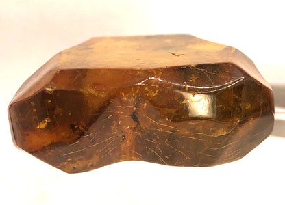 Vintage Large Orange Amber Crystal Healing Statement Pendant