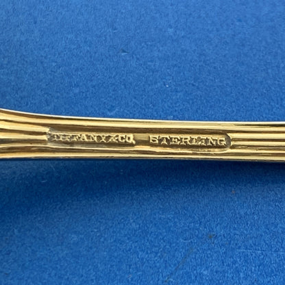 Tiffany & Co Vermeil Gold Washed Sterling Silver 925 Audubon Oval Soup Spoons