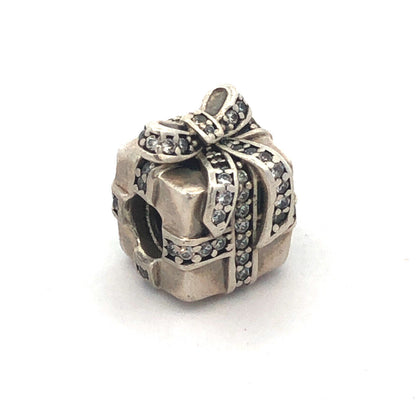 Retired PANODRA 925 Sterling Silver CZ Sparkling Surprise Gift Charm 791400CZ
