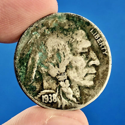 1938 D Indian Head Buffalo Nickel Key Better Rare Denver Mint Two Coin Lot