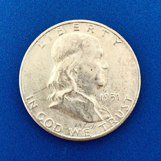 1951 S Franklin Silver Half Dollar Better Key Date Rare San Francisco Mint Coin