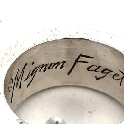 925 Sterling Silver Mignon Faget Louisiana Coll Fleur De Lis Wide Band Ring