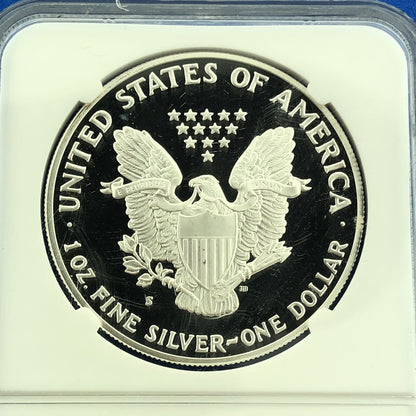 1989 S Proof American Silver Eagle 1 Oz 999 Fine Silver NGC PF69 Ultra Cameo
