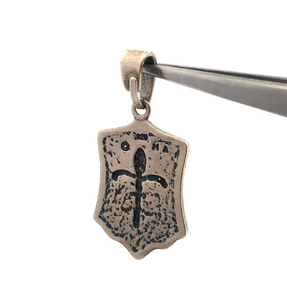 Designer 925 Sterling Silver Fleur De Lis Scroll Pendant