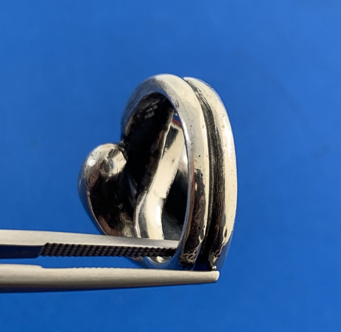 Modernist 925 Sterling Silver Statement Size 6 Bypass Dome Ring