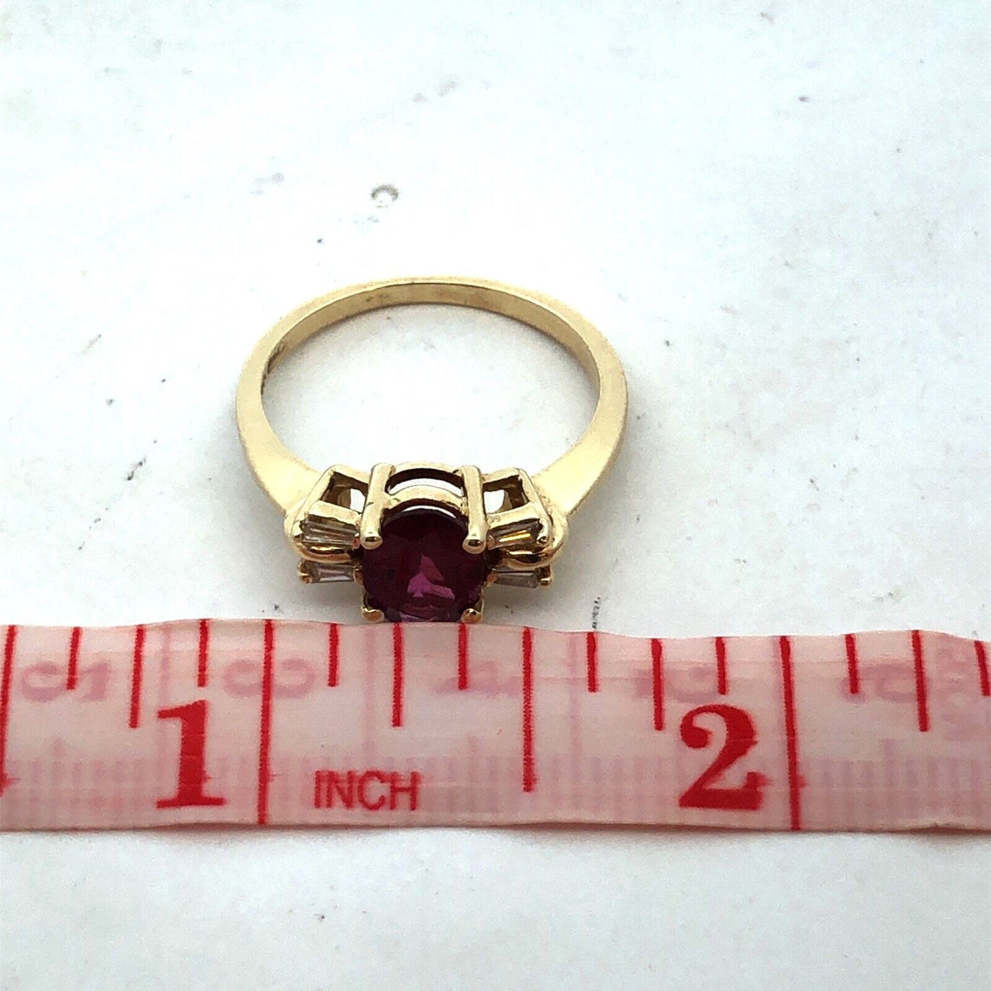 Designer SBT 14K Yellow Gold Oval Pink Tourmaline Diamond Accent Cocktail Ring