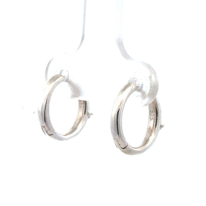 Designer Kendra Scott 925 Sterling Silver Polished Spiked Huggie Hoop Earrings