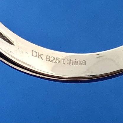 Designer DK 925 Sterling Silver Black Spinel Modernist Bow Statement Ring