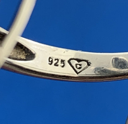 Designer 925 Sterling Silver Faceted Black Onyx Marquise Marcasite Accented Ring