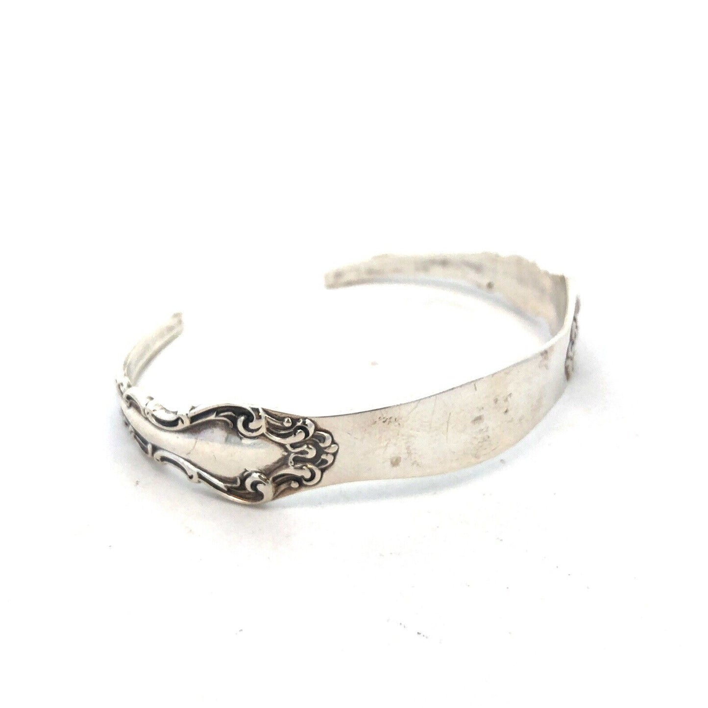 Vintage Reed & Barton 925 Sterling Silver Spoon Handle Open Cuff Bracelet