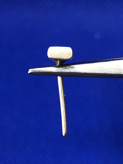 Designer FT 925 Sterling Silver Rectangle Faith Inspirational Stud Earrings