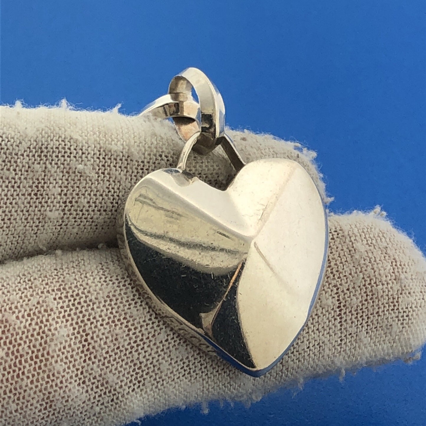 Retired Mignon Faget 925 Sterling Silver Limited Valentine's 3D Heart Necklace