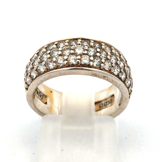 Sterling Silver Cubic Zirconia CZ Anniversary Eternity Wedding Band 925