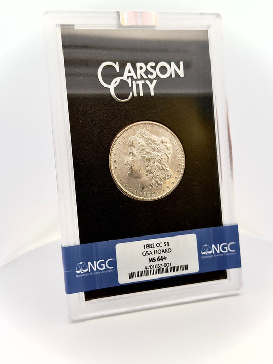 1882 CC Morgan Silver Dollar GSA Better Key Carson City NGC MS64+ Mint Coin