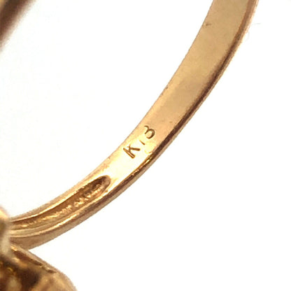 14K Yellow Gold Ruby Diamond Flower Cluster Anniversary Birthstone Cocktail Ring