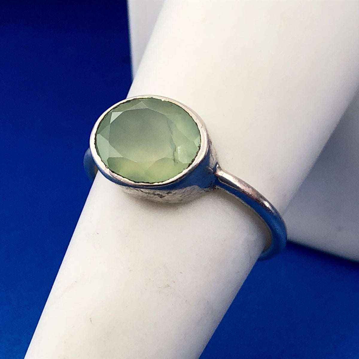 Designer Sterling Silver 925 Oval Green Aventurine Fashion Ring