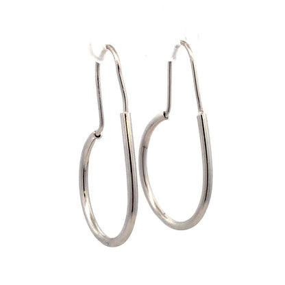 Designer 925 Sterling Silver Round Polished Drop Hoop Hook Earrings