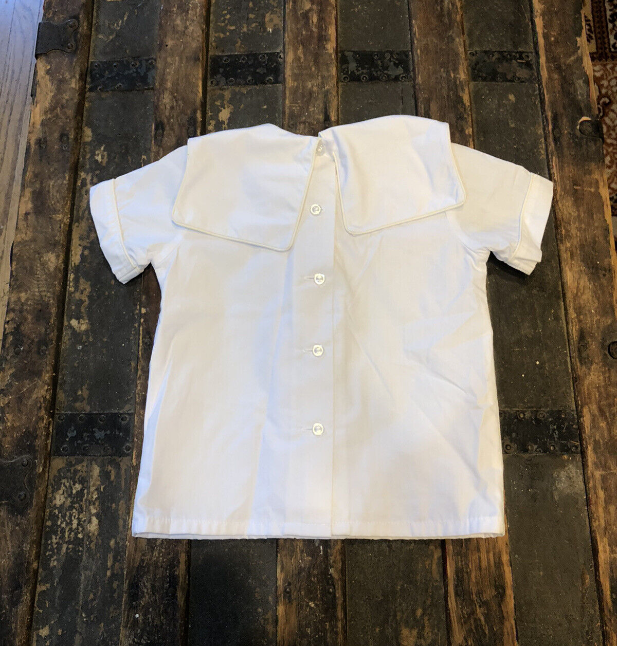 The Beaufort Bonnet Company White Poly Cotton Blend 2 Piece Unisex 3T Sailor Set