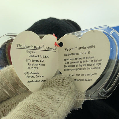 1995 TY Beanie Baby Velvet The Panther Near Mint Condition Retired Errors- 4064