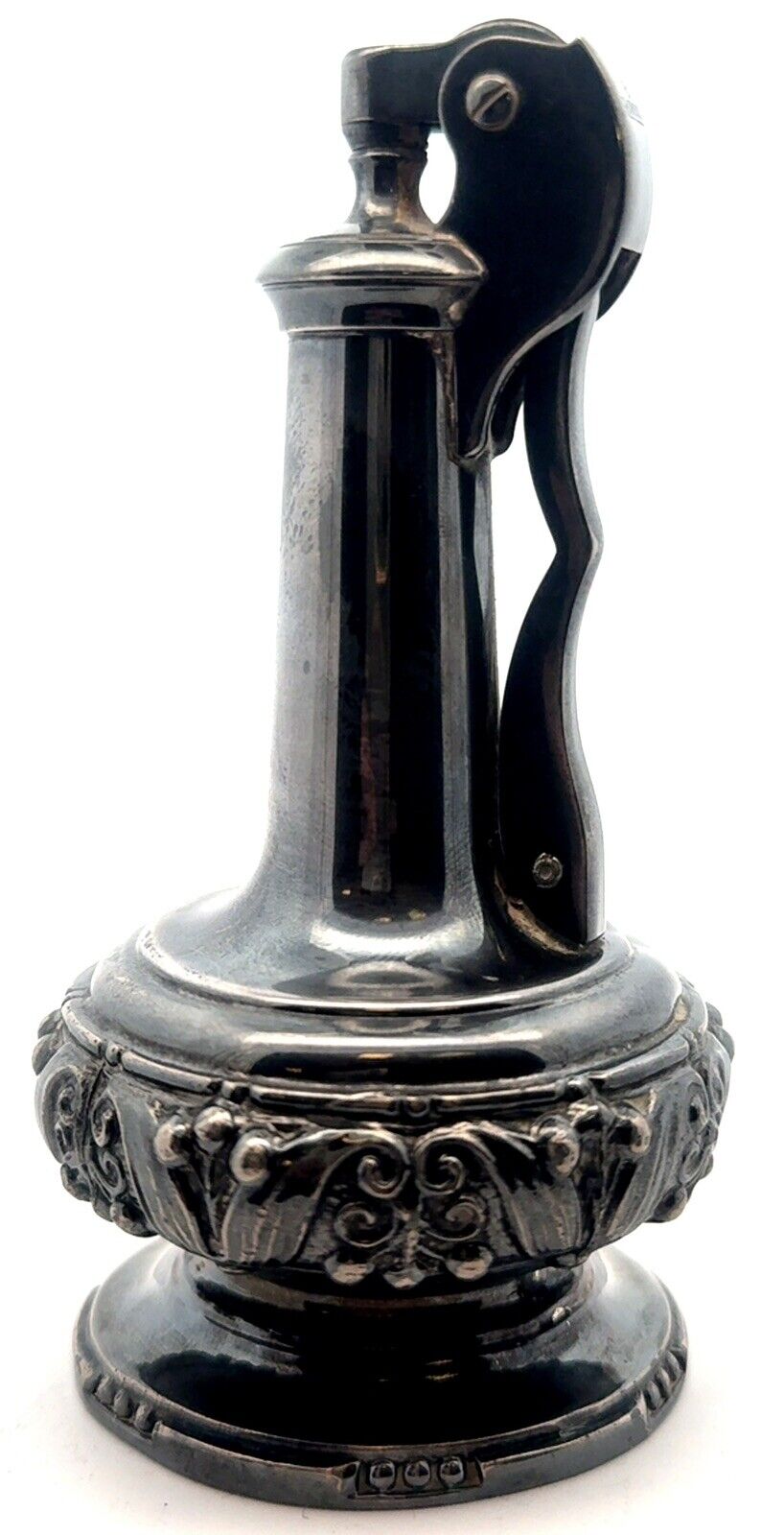 Vintage 1940s Ronson "Decanter" Silver Plated Table Lighter Collectible