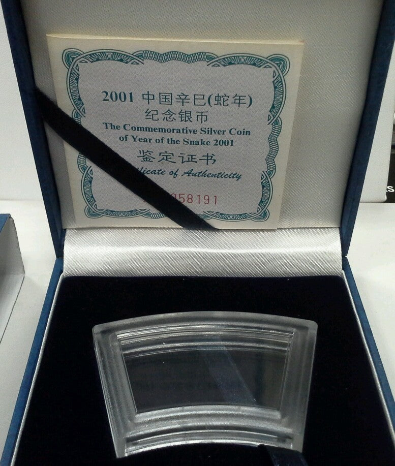 Lunar Series 2001 Fan China S10Y Snake - MS 68 - Graded by NGC