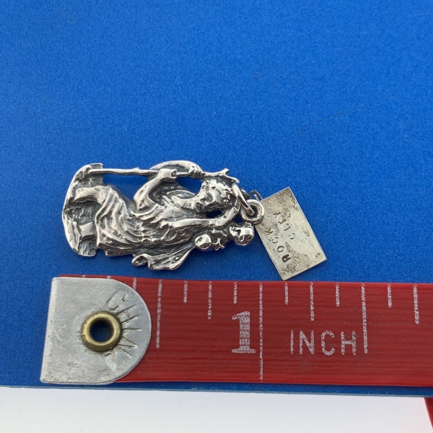 Bell Trading Post 925 Sterling Silver St Christopher Travel Rock City Charm