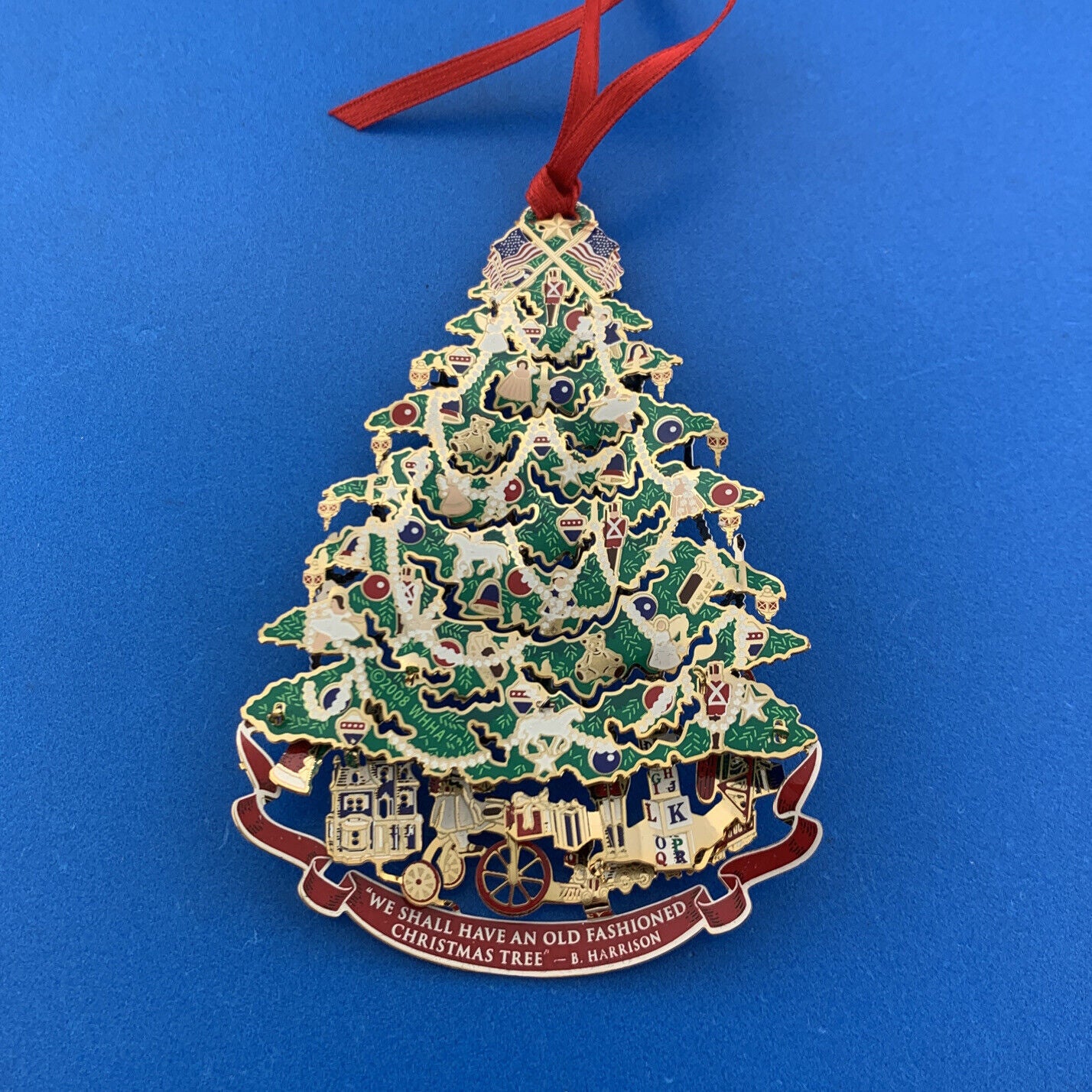 2008 White House Historical Association Harrison Era Tree Christmas Ornament