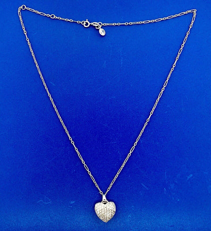 Jacmel Mauritius JCM Sterling Silver 925 Cubic Zirconia Heart Pendant Necklace
