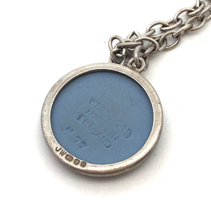 JW Wedgwood England 925 Sterling Silver Blue Sheep Cameo Charm Bracelet