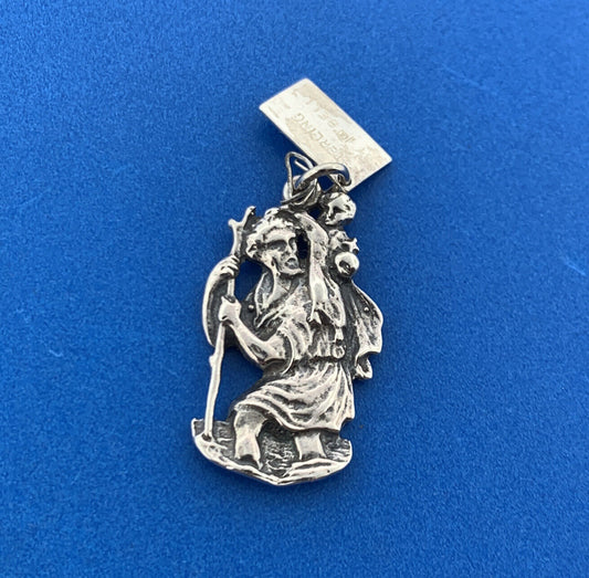 Bell Trading Post 925 Sterling Silver St Christopher Travel Rock City Charm