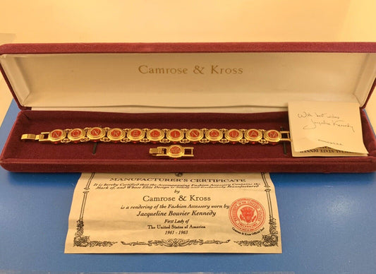 Camrose & Kross Jackie Kennedy 18Kt Gold Plated Wedding Non Relinquam Bracelet