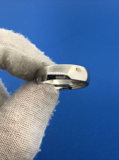 Designer Hallmarked 925 Sterling Silver Unisex Polished Wedding Band Ring Sz 11