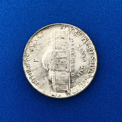 1943 P Jefferson WarTime Nickel 5c BU Uncirculated Mint State 35% Silver US Coin