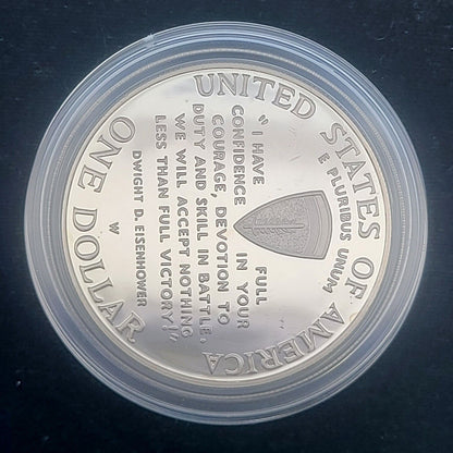 1991-1995 WWII 50th Anniversary Two Coin .900 Silver Proof Commemorative Set