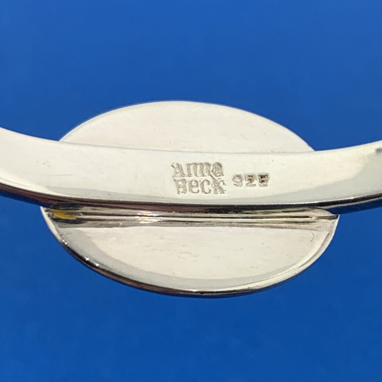 Designer Anna Beck 925 Sterling Silver Lemon Quartz Doublet Open Cuff Bracelet