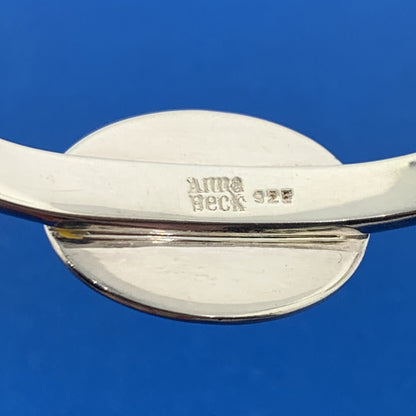 Designer Anna Beck 925 Sterling Silver Lemon Quartz Doublet Open Cuff Bracelet