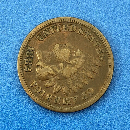 1882 Indian Head One Cent Penny Type 3 Bronze Better Key Philadelphia Coin