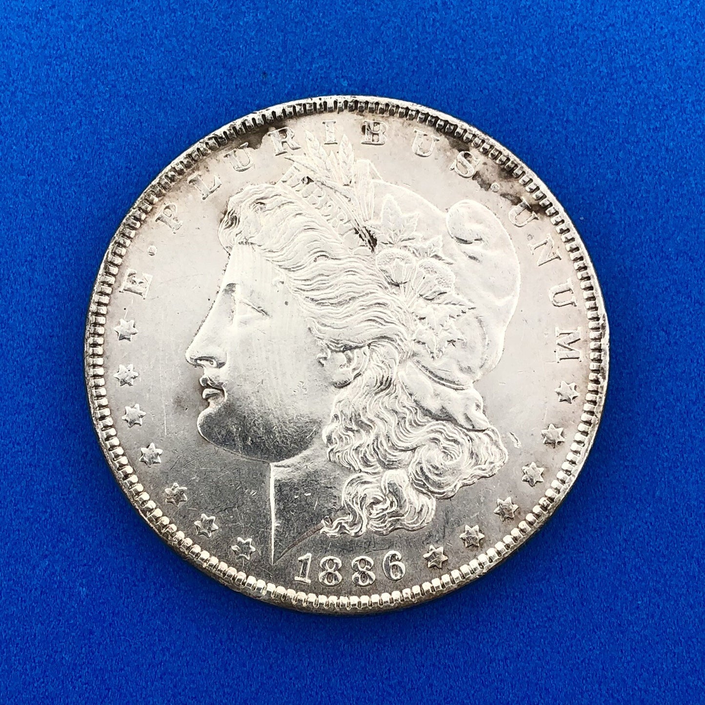 1886 P Morgan Silver Dollar Better Rare Key Philadelphia Mint Coin BU Details