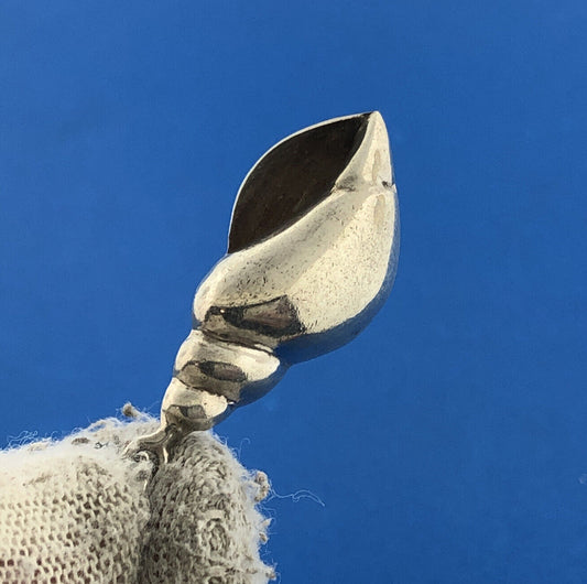 Vintage 925 Sterling Silver Conch Sea Shell Ocean Beach Life Drop Pendant