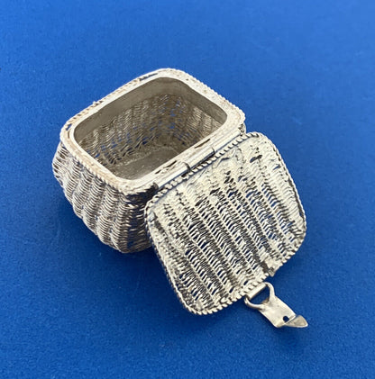 Designer Reo Sterling Silver 925 Opening Picnic Basket Locket Style Pendant