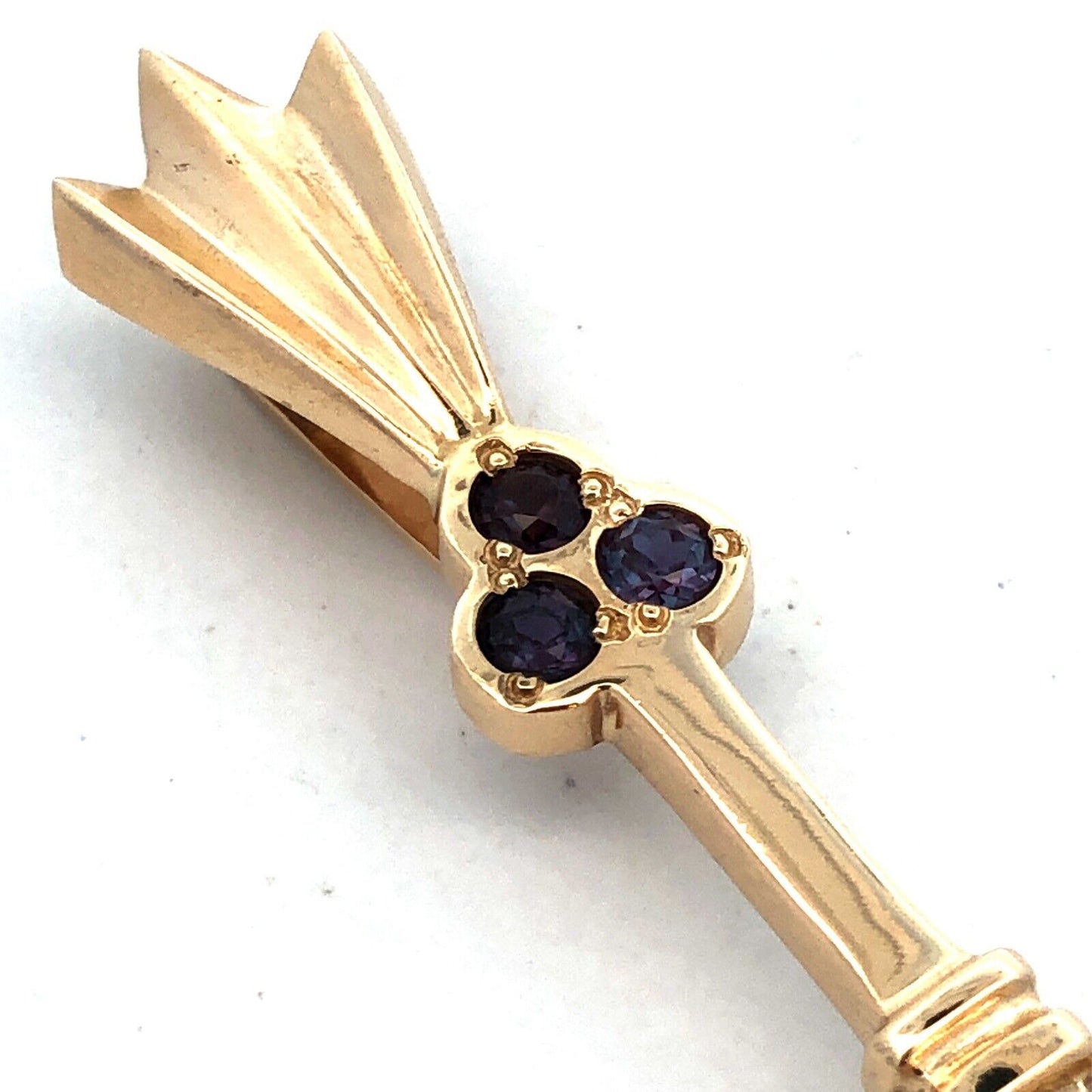 Large 14K Yellow Gold Round Mystic Topaz Statement Cross Religious Pendant