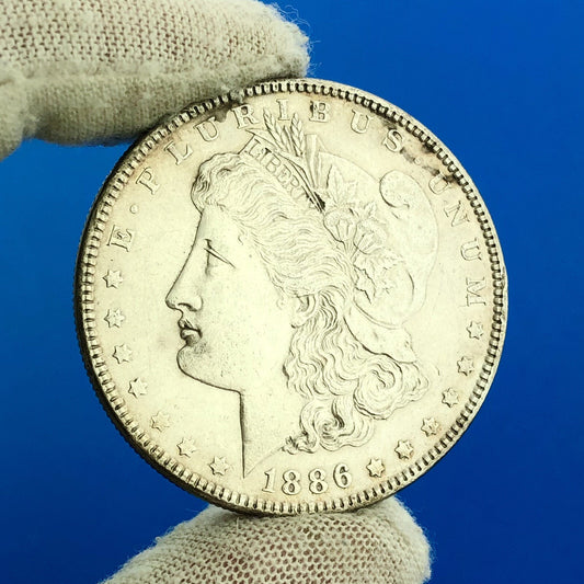 1886 P Morgan Silver Dollar Better Rare Key Philadelphia Mint Coin BU Details