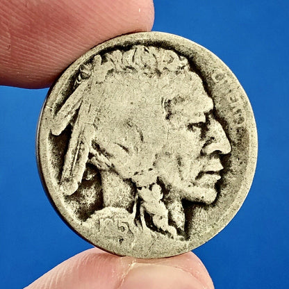 1915 S Indian Head Buffalo Nickel Better Key Scarce San Francisco Mint Coin