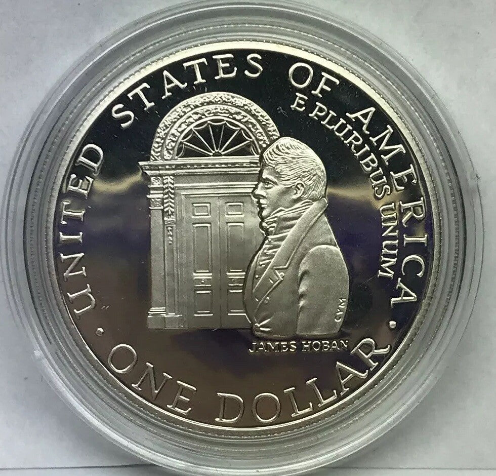 1992 W White House 200th Anniversary Commemorative Proof Silver Dollar OMP/COA