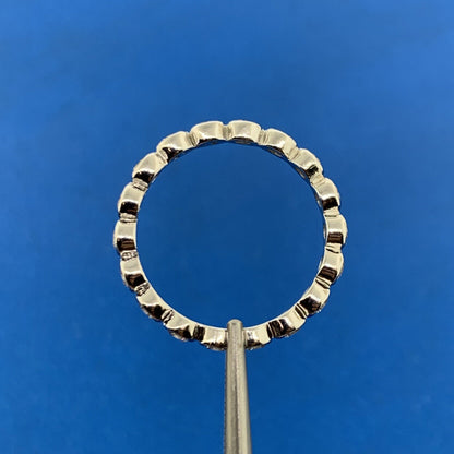 Stackable Sterling Silver .925 Round Cubic Zirconia Eternity Bridal Size 8 Ring