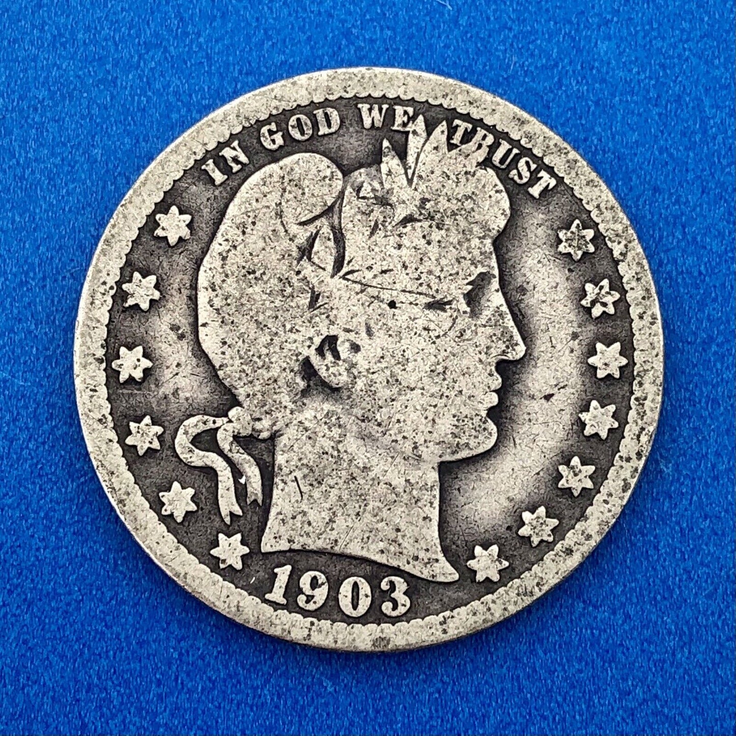 1903 O Silver Barber Quarter Better Key Date New Orleans Coin Rare Scarce