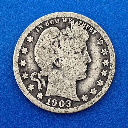 1903 O Silver Barber Quarter Better Key Date New Orleans Coin Rare Scarce